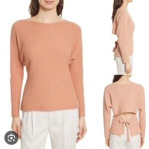 Vince Peach Sweater with Back Tie wool / cashmere